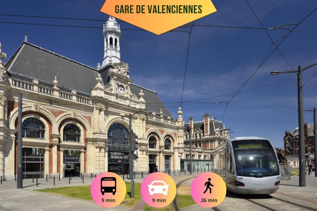 Ideal Pro & Couple - 2 Logements Theme Boho Chic Rdc & Dandy 1Er Etage - Quartier Calme - Jardin - Wifi Hd - Smart Tv - Parking Gratuit - Proche Centre & Transports - Ask Home Valenciennes Dış mekan fotoğraf