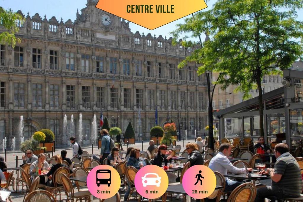 Ideal Pro & Couple - 2 Logements Theme Boho Chic Rdc & Dandy 1Er Etage - Quartier Calme - Jardin - Wifi Hd - Smart Tv - Parking Gratuit - Proche Centre & Transports - Ask Home Valenciennes Dış mekan fotoğraf