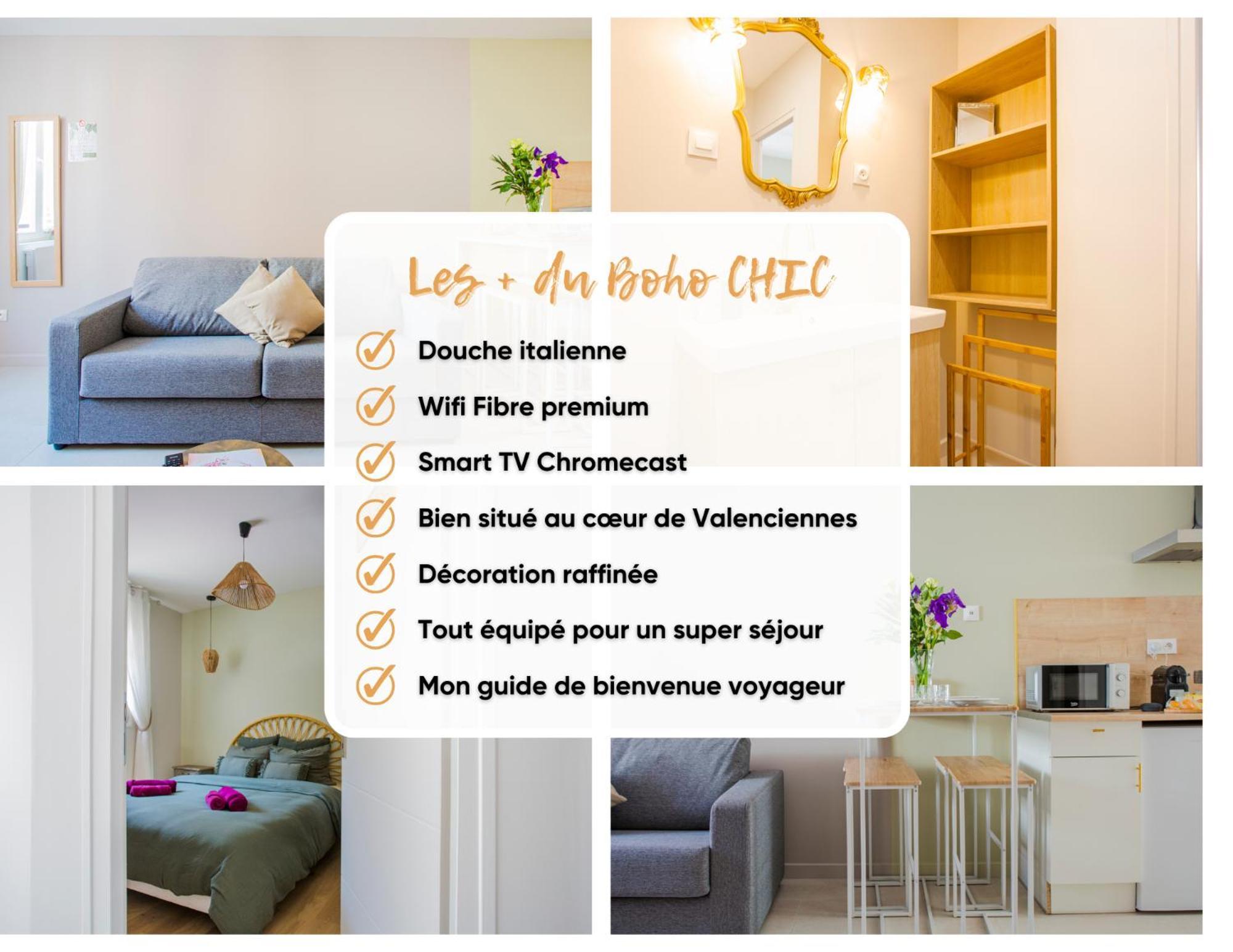 Ideal Pro & Couple - 2 Logements Theme Boho Chic Rdc & Dandy 1Er Etage - Quartier Calme - Jardin - Wifi Hd - Smart Tv - Parking Gratuit - Proche Centre & Transports - Ask Home Valenciennes Dış mekan fotoğraf